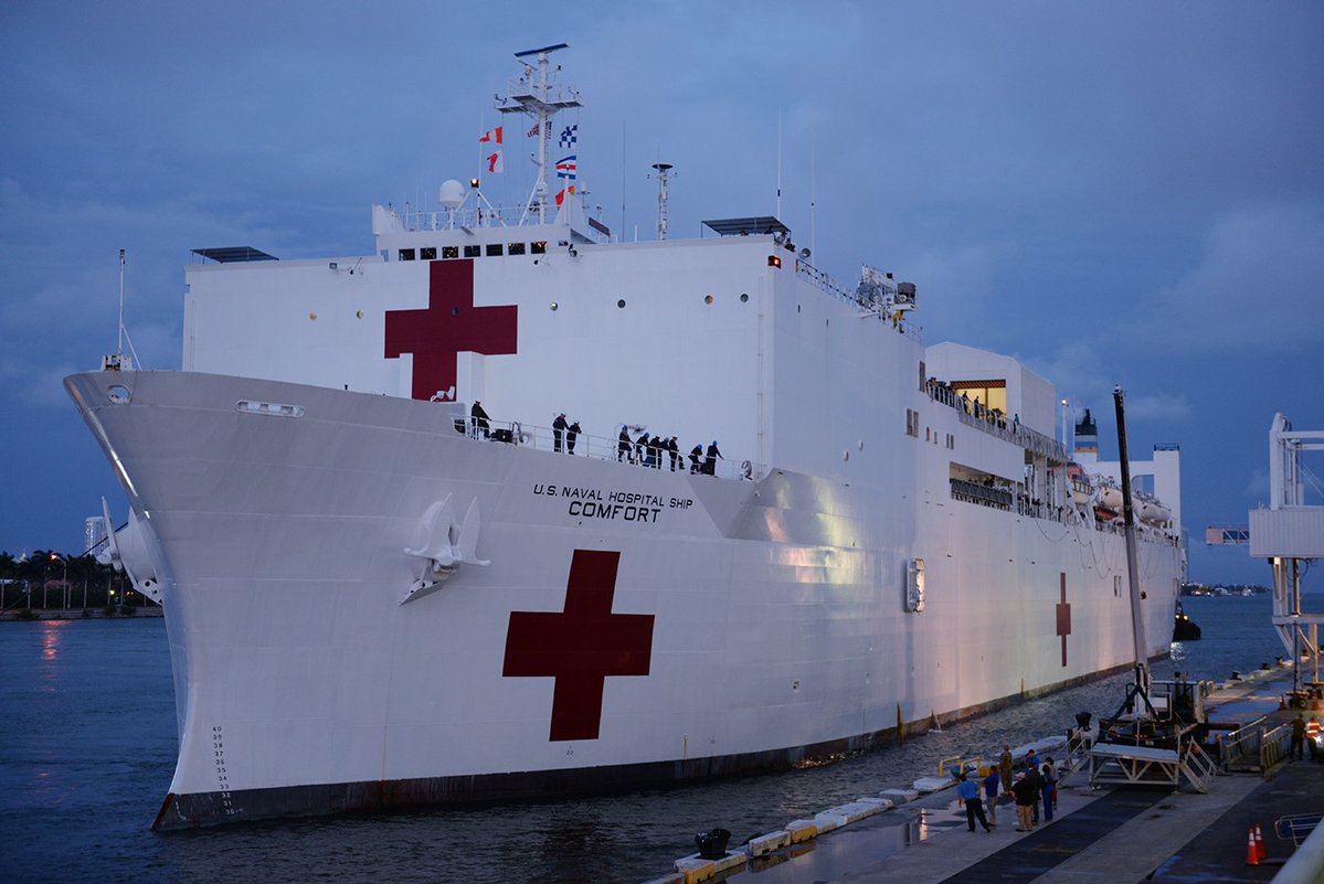 Hospital Ship #USNSComfort On Its Way To 5-month Medical Assistance Mission