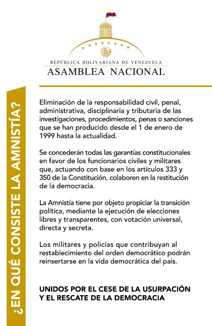 Venezuela, Los Que Esten Dentro Y Fuera De Nuestro Territorio, Vamos A Informarnos E Informar Sobre La Amnistía
